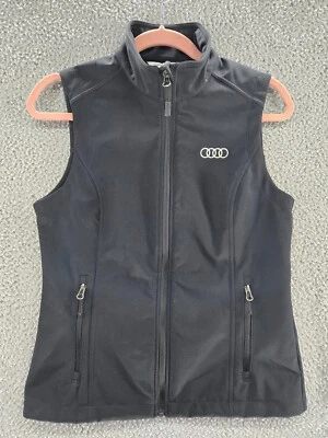 Audi Port Authority Vest Womens Small Black Embroidered Zip Luxury Car - Image 1 of 4
