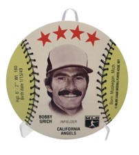 Rare Vintage 1977 Chilly Willee Bobby Grich California Angels Star MSA Disc 