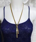 Vintage Gold tone Mesh 29&quot; Long x 1/4&quot; Wide Snap Together Necklace or Belt