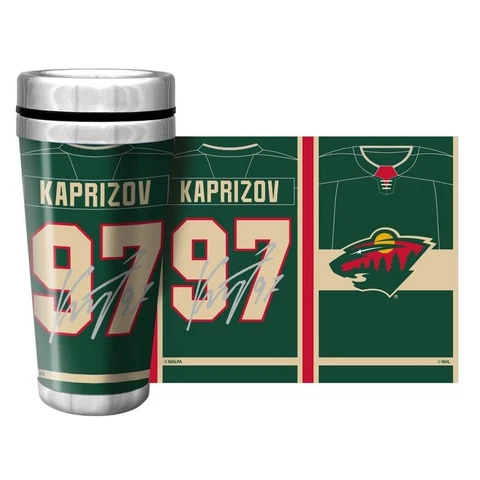 KIRILL KAPRIZOV TRAVEL TUMBLER 16oz MUG MINNESOTA WILD PLAYER JERSEY LICENSED Cover