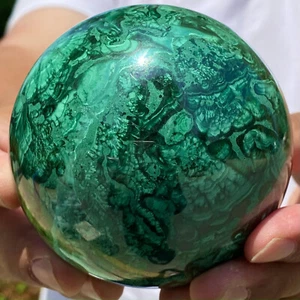 2.52LB Natural Malachite Quartz Sphere Crystal Ball Collect spiritual energy - Imagen 1 de 13