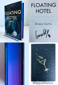 SIGNED Floating Hotel by Grace Curtis 1/1 WATERSTONES (2024, Hardcover) SPRAYED - Picture 1 of 19