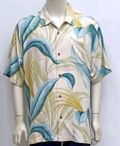Tommy Bahama Hawaiian 100% Silk Short Sleeve Camp Shirt Mens Size XL 2XL 3XL