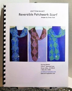 Reversible Patchwork Scarf KNITTING BASKET PATTERN Irene York Knit Scarves C2006 - Picture 1 of 2
