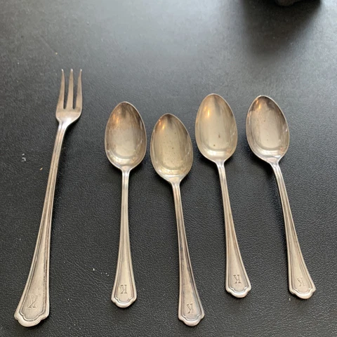 Reed & Barton five small silver plate serving pieces triplex Kenmore Cover