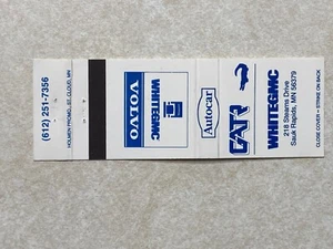 A9 Vintage Matchbook Cover White GMC and Volvo Sauk Rapids Minnesota MN - Picture 1 of 2