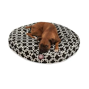 Links Round Pet Bed Large Black - Picture 1 of 7