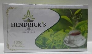 Hendrick's Ceylon Tea Box Pure High Quality Natural 50 Tea Bags 100g Brand New