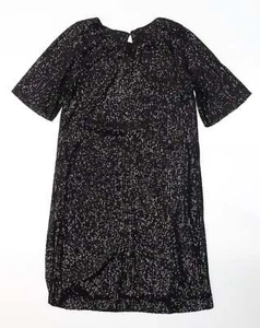 New Look Womens Black Polyester Blend A-Line Size 10 - Picture 1 of 12