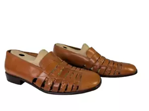 Tommy Bahama Mens 13 M TB-245 Fisherman Slip On Shoes Mahogany Made In Italy - Picture 1 of 10