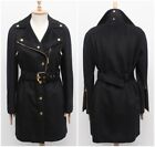Women&#39;s GUCCI by TOM FORD Alpaca Wool Black Long Trench Coat Overcoat 44 ~M RARE