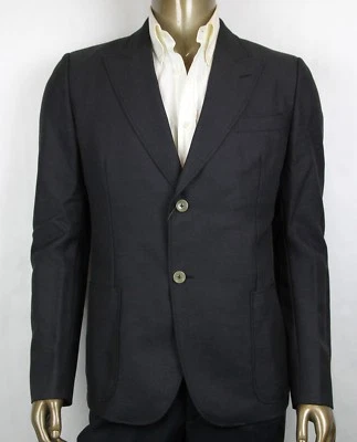 $2550 Gucci Men's Dark Grey Panama Wool/Mohair Formal Jacket 398949 1165 - Image 1 of 4
