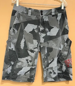 FOX Racing Shorts Mens 30x12 Gray Camo Cycling Performance Sergeant Baggy Cargo - Picture 1 of 9