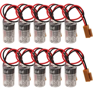 10X ER3V/3.6V PLC lithium batteries for Yaskawa JZSP-BA01 CNC battery Brown plug - Picture 1 of 5