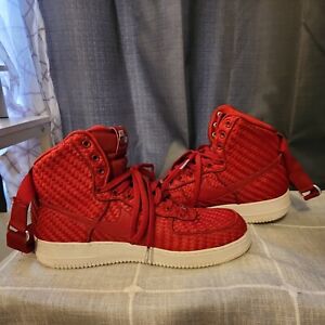 Size 10.5 - Nike Air Force 1 '07 LV8 Woven High Gym Red
