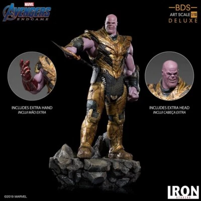 Figura coleccionable Iron Studios Avengers Thanos Black Order Deluxe 1/10 en stock Foto 1 de 4