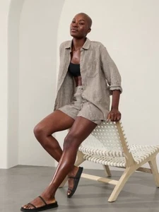 Athleta Retreat Linen Top  XL X-Large | Pyrite #850931 NEW - Picture 1 of 6