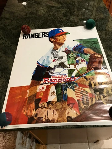 Original 1972 Major League Baseball Productions  Texas Rangers Poster Cover