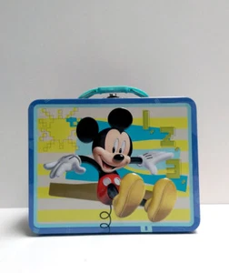 Disney Mickey Mouse Tin Snack Lunch Box Kids Boys Girl Storage Toy Gift Tote Bag - Picture 1 of 9