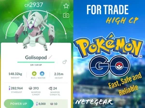 🪲 Pokemon High CP Golisopod For TRADE✔️3rd Moveset✔️New Gen 7 🪲 - Picture 1 of 3