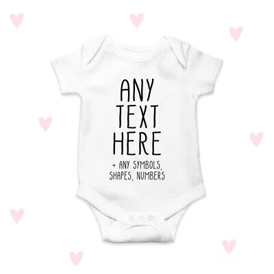 LOVE U LOTS GIFTS Individuell Baby Grow Personalisiert Beliebiger Text Niedlich Babyparty Geschenke