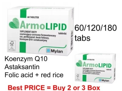 MYLAN Armolipid 60-120-180 tabs How to maintain cholesterol? Q10, red rice, astaksanti