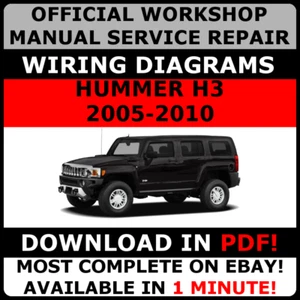 OFFICIAL WORKSHOP Service Repair MANUAL for HUMMER H3 2005-2010 +WIRING # - Picture 1 of 6