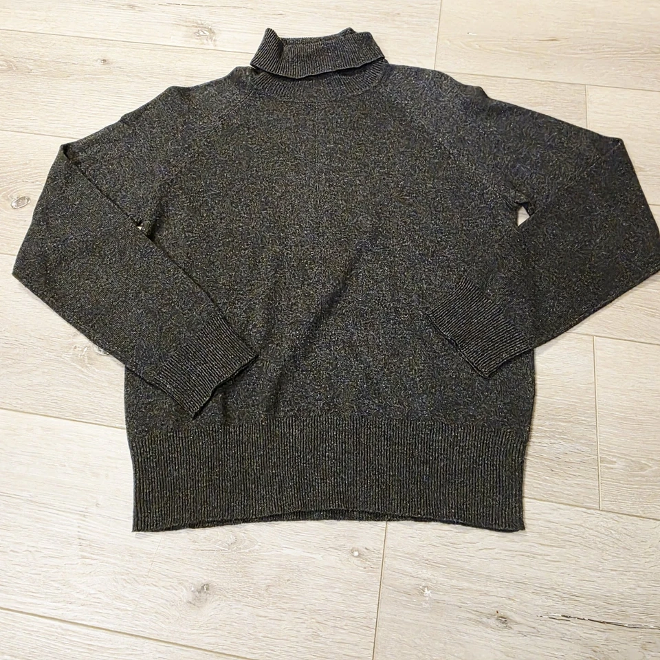 Suéter De Colección Informal Esquina Manga Larga Mezcla Seda Cachemira Gris Talla Lg Foto 1 de 4