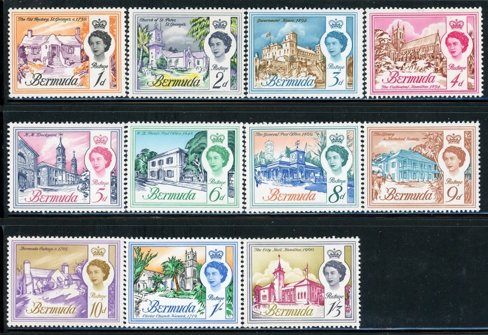 BERMUDA 175-84 SG163-72 MH 1962-65 QEII Definitive short set of 11/18 CV$8 - Image 1 of 1