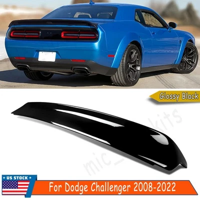 For Dodge Challenger 2008-22 Black Rear Wing Spoiler Hellcat Style w/Camera Hole Foto 1 de 4