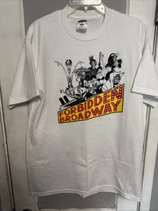 Vintage Forbidden Broadway T-shirt size L Y2K late 90s - Picture 1 of 8