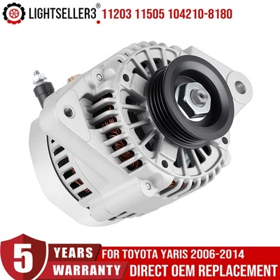 11203 11505 Alternator 80 Amp for 2006-2014 Toyota Yaris 1.5L 27060-21150 Foto 1 de 4