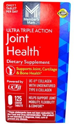 Member's Mark Ultra таблетки для здоровья суставов тройного действия 125 штук срок годности 10/2027 - Изображение 1 из 4