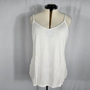 Bloomchic Camisole Women's 1X Super Soft Adjustable Straps V-Neck White NWT - Picture 1 of 7