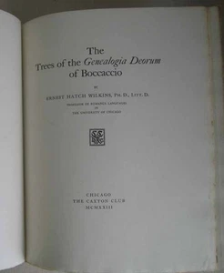 Ernest Hatch WILKINS / The Trees of the Genealogia Deorum of Boccaccio 1st 1923 - Picture 1 of 3