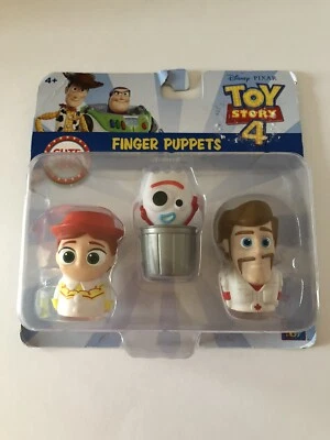 Disney Pixar Toy Story 4 marionetas de dedo - Jessie, Forky & Duke Caboom NUEVO Foto 1 de 4