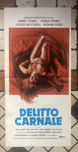 locandina playbill DELITTO CARNALE POREL CANEVARI CINEMA EROTICO MOANA POZZI - Picture 1 of 2