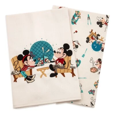 Disney Mickey and Minnie Mouse BBQ Pizza Embroidered 2-Piece Kitchen Towel Set - Image 1 of 4