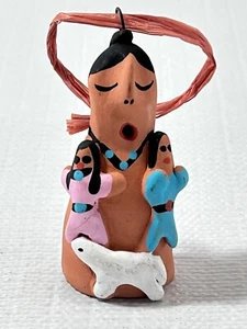 Vintage Native American Navajo Storyteller Clay Pottery Christmas Tree ornament - Picture 1 of 10