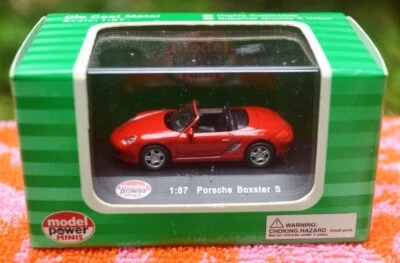 NEW MODEL POWER MINIS ITEM # 18998 HO SCALE PORSCHE BOXSTER S CONVERTIBLE-RED - Image 1 of 3
