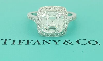 Tiffany & Co Legacy Cut Diamond 2.53 ct Platinum Engagement Ring D/VVS1 $137k - Image 1 of 4