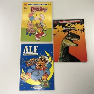 Vintage Three (3) Coloring Book Lot! Jurassic Park, Alf & Roger Rabbit!  - Picture 1 of 19