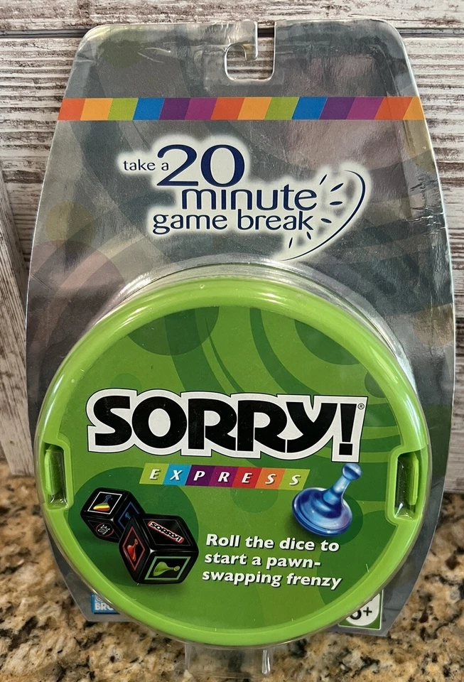 Sorry Express Travel Dice Pawn Game Hasbro Parker Brothers Game Break 2007 New - Image 1 of 4