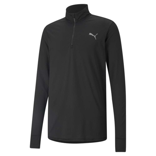 Pullover PUMA Run Favorite Quarter Zip Uomo Nero Casual Top 52021101