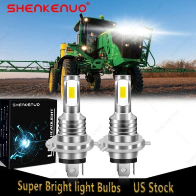 2 Super LED Headlight bulbs for Deere Sprayers 4700, 4710, 4720, 4730, 4830 4920 - Image 1 of 4