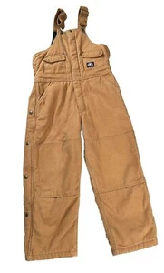 Polar King by KEY Youth Insulated Tan Bib Overalls - Youth Medium - Picture 1 of 9