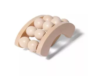 Wooden Body Massage Roller, 10 Ball Design, Natural Wood, Relieve Tension - Picture 1 of 5