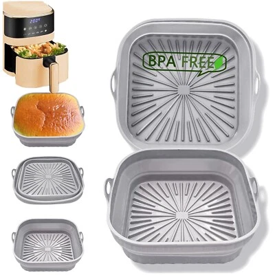 Silikonform, Airfryer, Backpapier, faltbar, wiederverwendbar, Ofenzubehör, Mi... - Bild 1 von 4