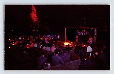 Postal Colorado Springs CO Flying W Ranch Wrangler Fogata Años 60 Sin Publicar Foto 1 de 2