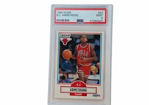BJ Armstrong Rookie RC 1990 Fleer #22 PSA 9 Mint Chicago Bulls Michael Jordan sp